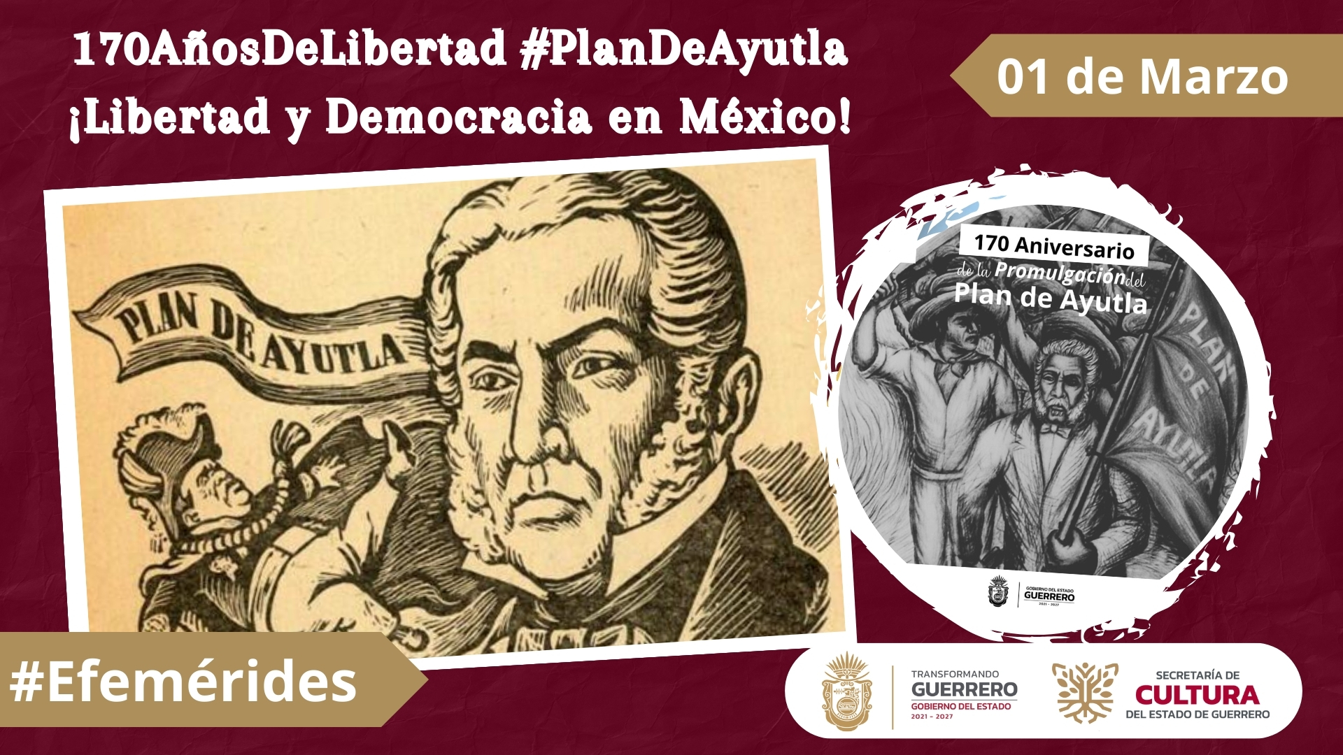 170AñosDeLibertad #PlanDeAyutla ¡Libertad y Democracia en México!