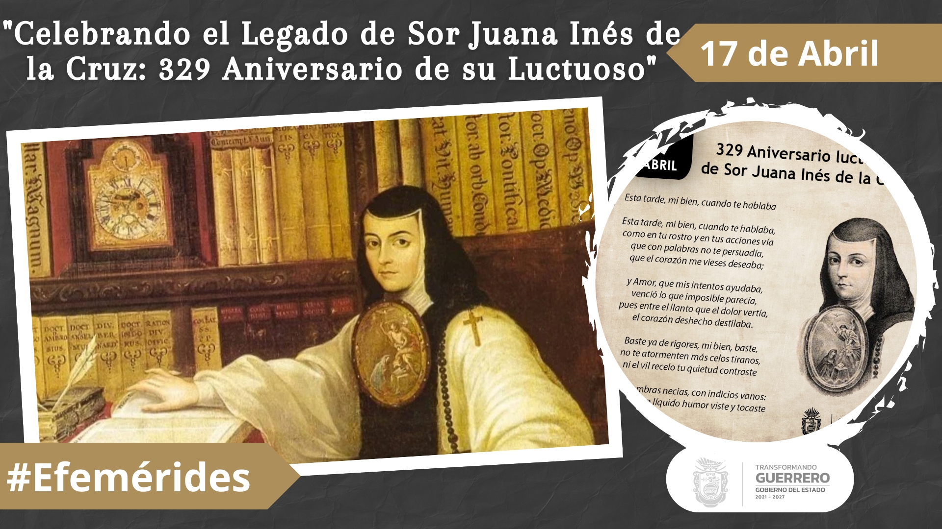 Celebrando el Legado de Sor Juana Inés de la Cruz 329 Aniversario de su Luctuoso