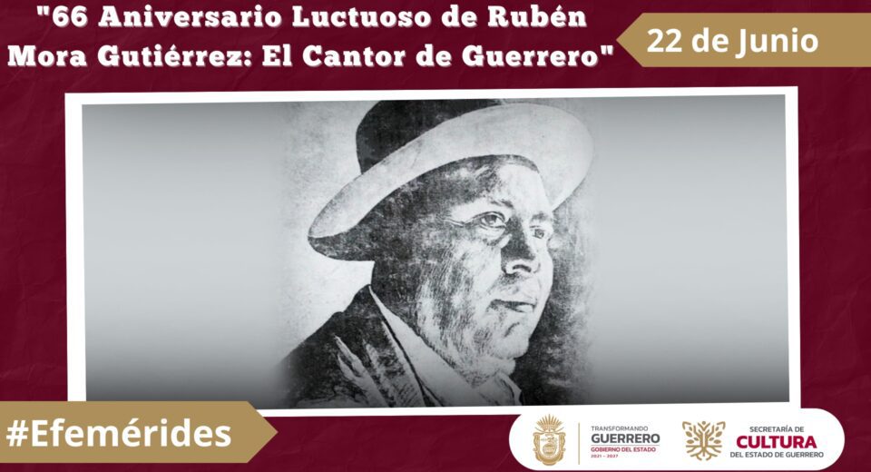 22 de Junio 66 Aniversario Luctuoso de Rubén Mora Gutiérrez El Cantor de Guerrero