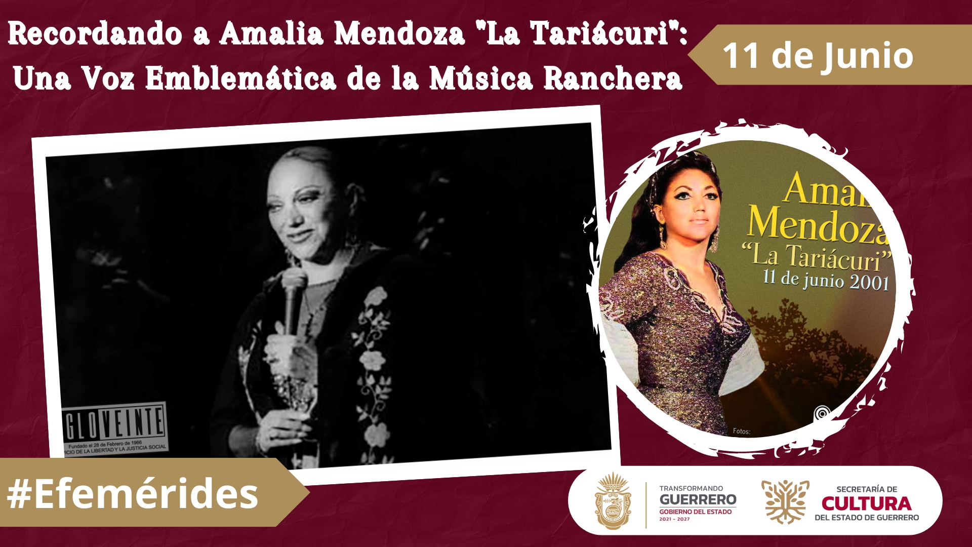 Recordando a Amalia Mendoza La Tariácuri