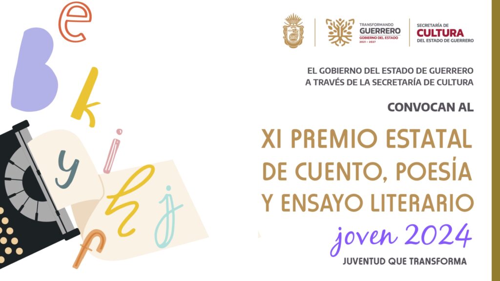 XI PREMIO ESTATAL DE CUENTO, POESÍA Y ENSAYO LITERARIO JOVEN 2024