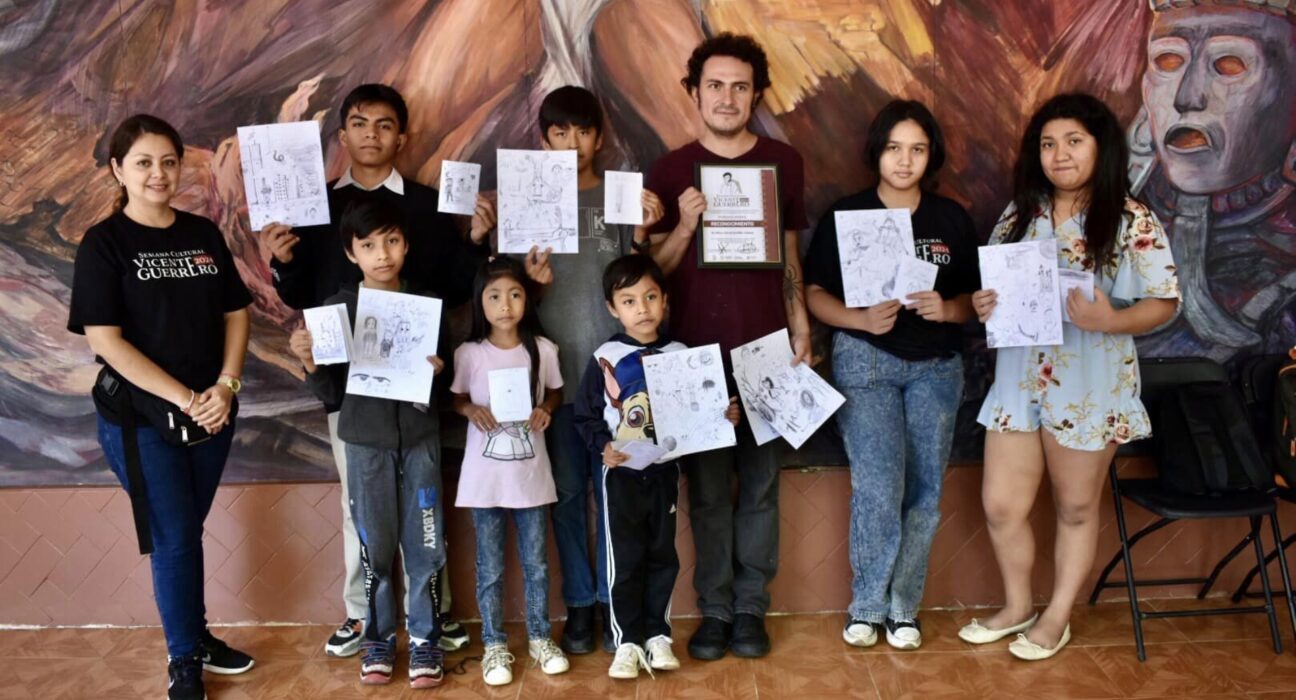 Clausura de la Semana Cultural Vicente Guerrero 2024 con el Taller de Dibujo Brrrmp