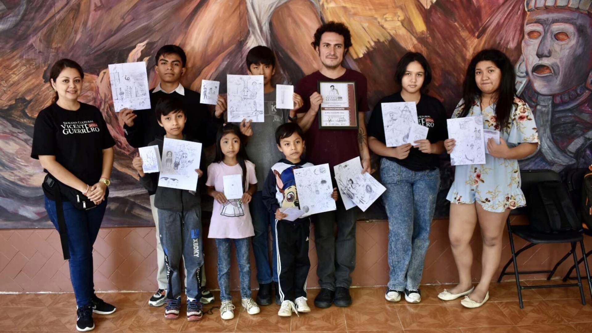 Clausura de la Semana Cultural Vicente Guerrero 2024 con el Taller de Dibujo Brrrmp