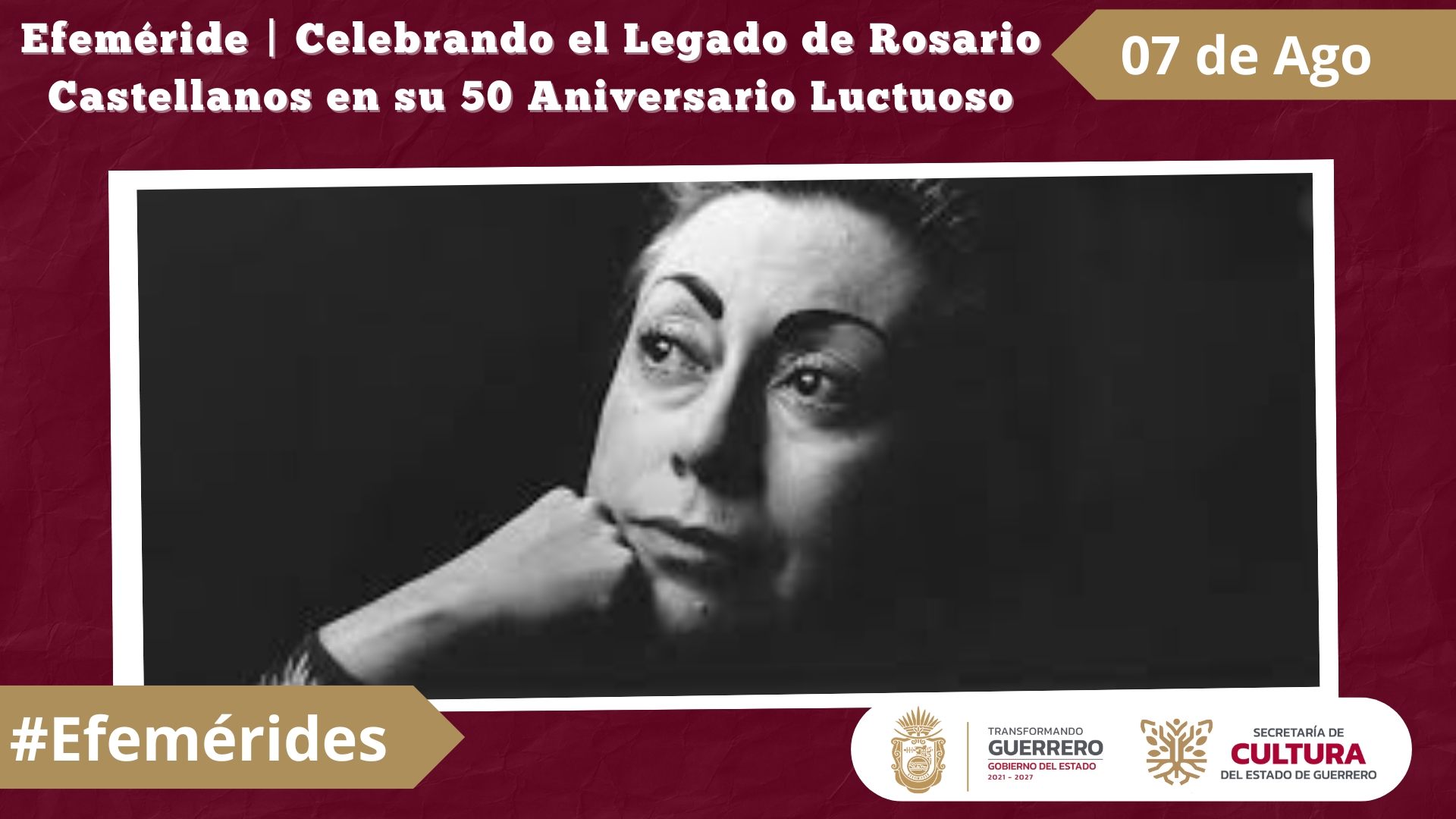 Efeméride Celebrando el Legado de Rosario Castellanos en su 50 Aniversario Luctuoso